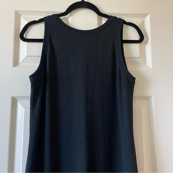 Gap Black Midi Dress sleeveless Crew Neck Knit Stretchy Size XS Fits Like M - Picture 5 of 14